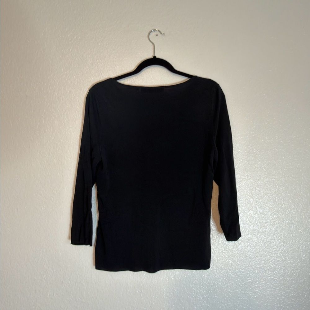Vintage retro Y2K Lucia Burns Black knitTop with embellished boho Butterfly - Picture 8 of 8